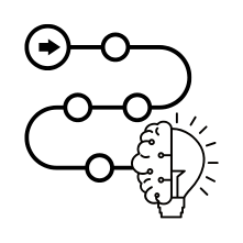 roadmap icon leading to artificial intelligence