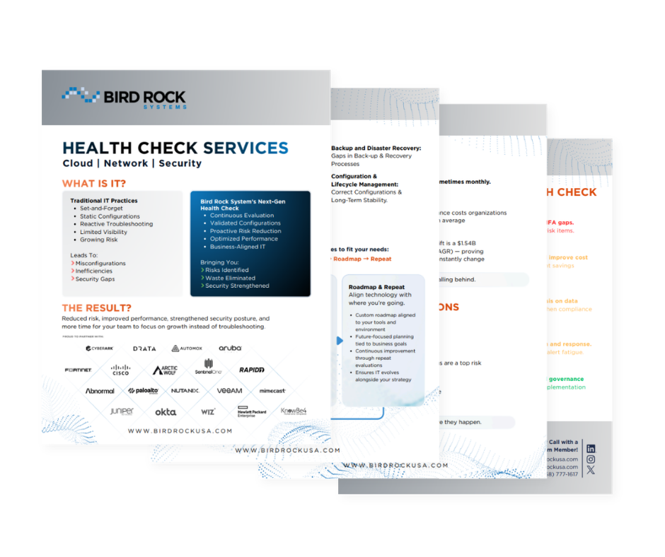 Bird Rock Systems Health Check Overview